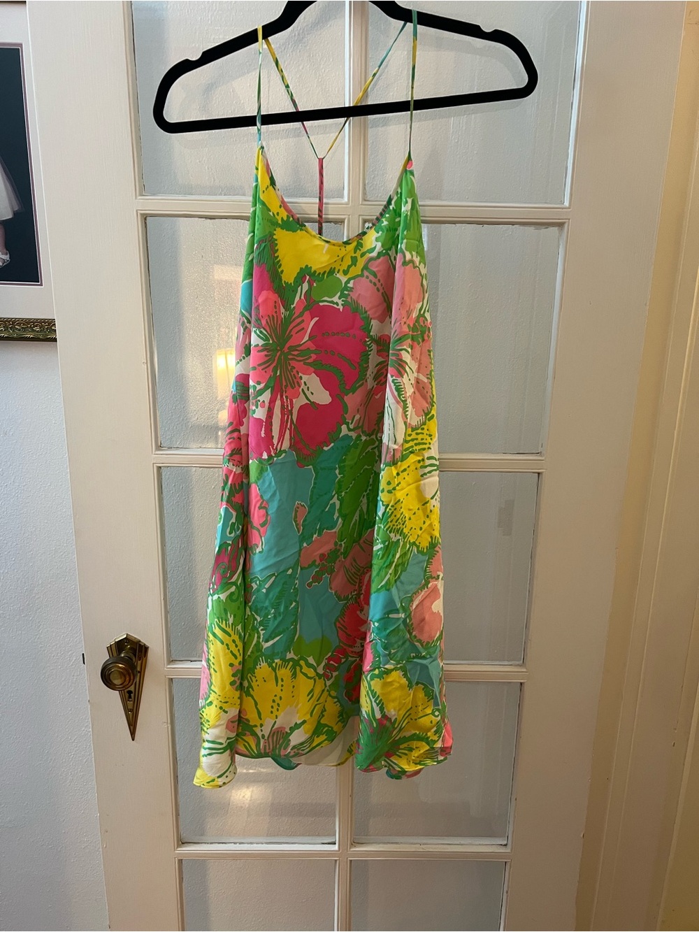Lilly Pulitzer Bright Floral Slip Dress in Pink, Green & Yellow